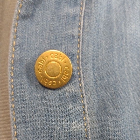 CAbi Light Blue Jean Jacket Style #6255 Western Rodeo Farm Festival - Picture 3 of 14